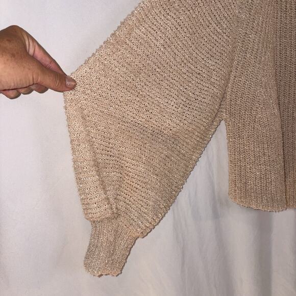 Free People Edessa Pullover Sweater In Oatmeal Oversized EUC - Picture 6 of 13